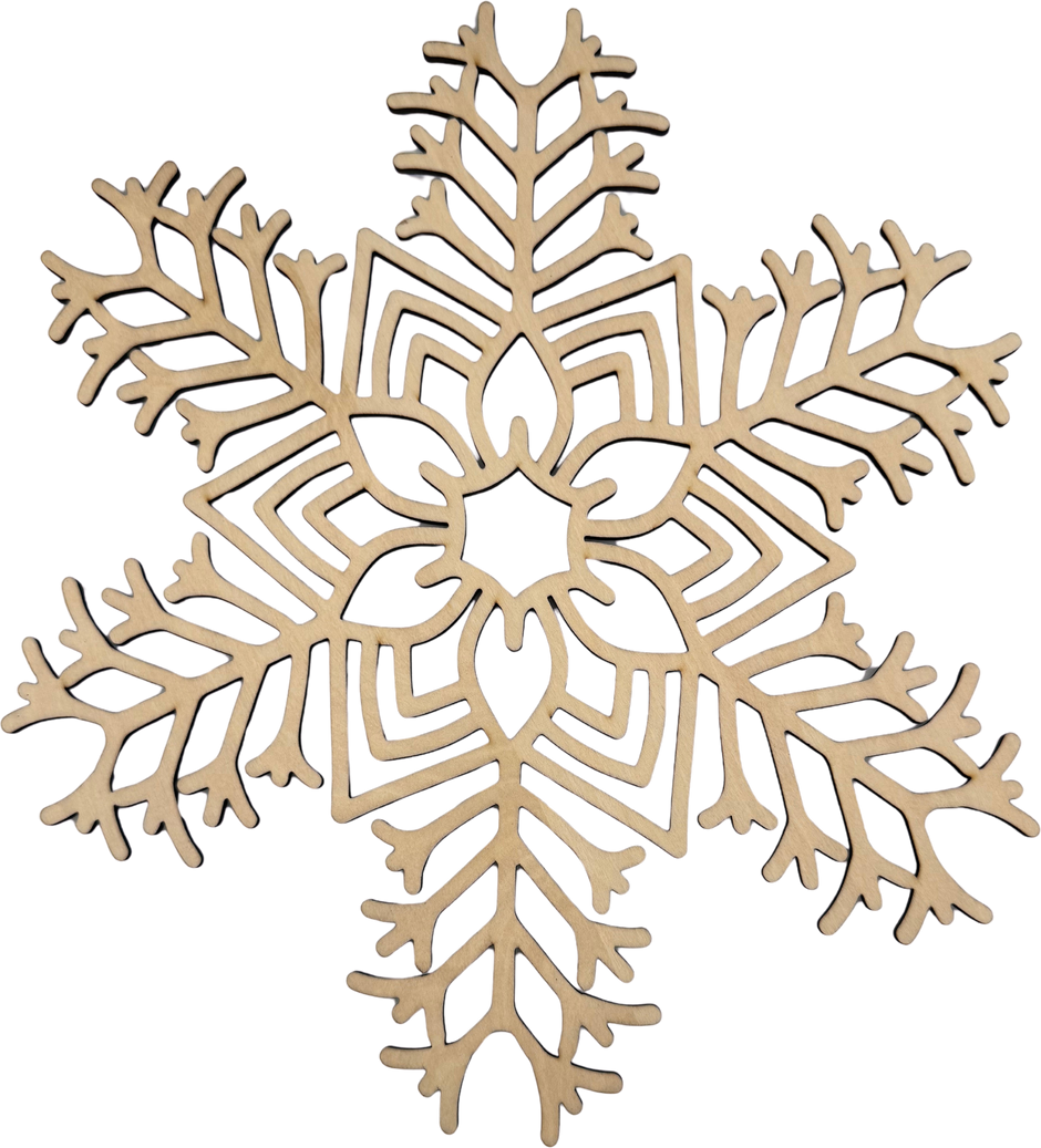 Lawn and Pets Christmas Wood Snow Flakes Design 43