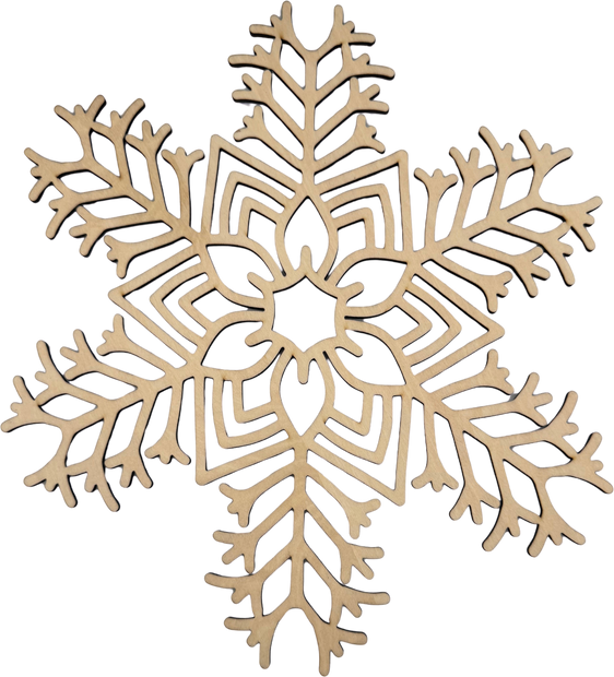 Lawn and Pets Christmas Wood Snow Flakes Design 43