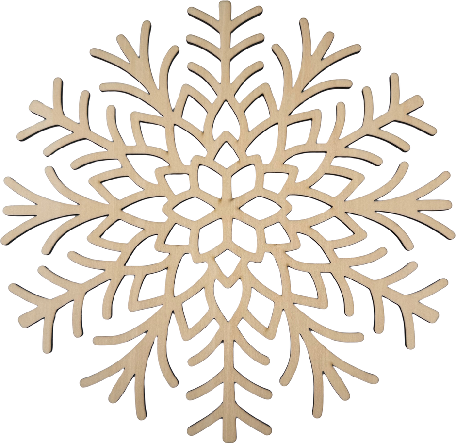 Lawn and Pets Christmas Wood Snow Flakes Design 51