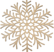 Lawn and Pets Christmas Wood Snow Flakes Design 51