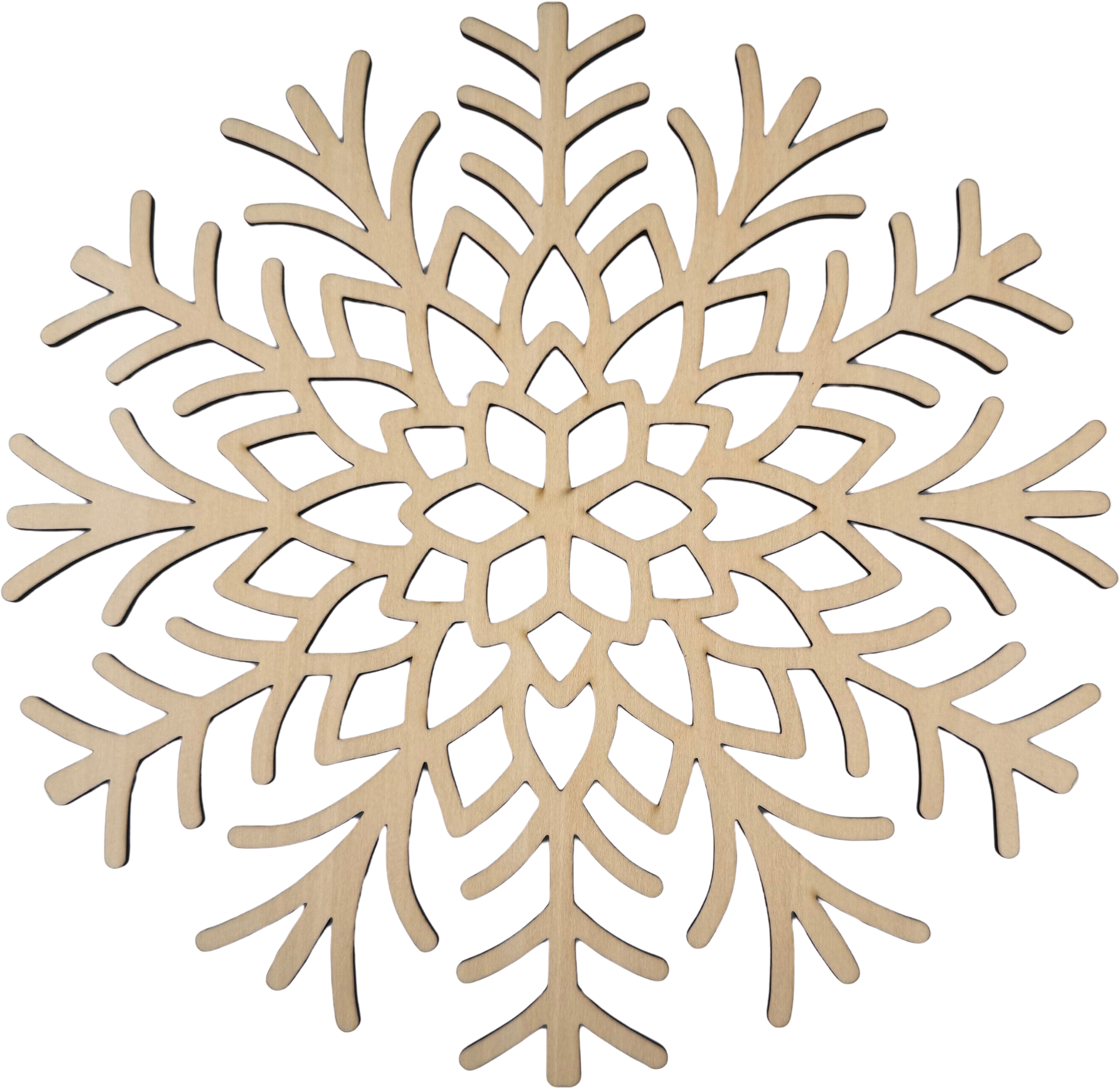 Lawn and Pets Christmas Wood Snow Flakes Design 51