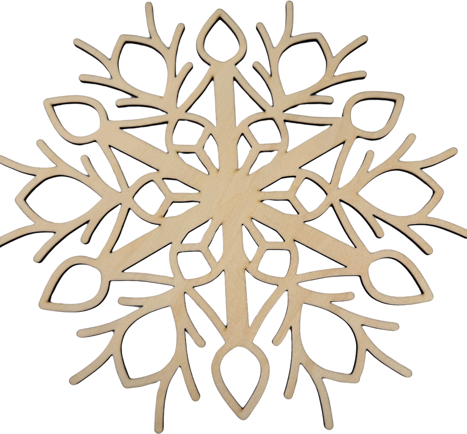 Lawn and Pets Christmas Wood Snow Flakes Design 55