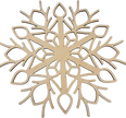 Lawn and Pets Christmas Wood Snow Flakes Design 55