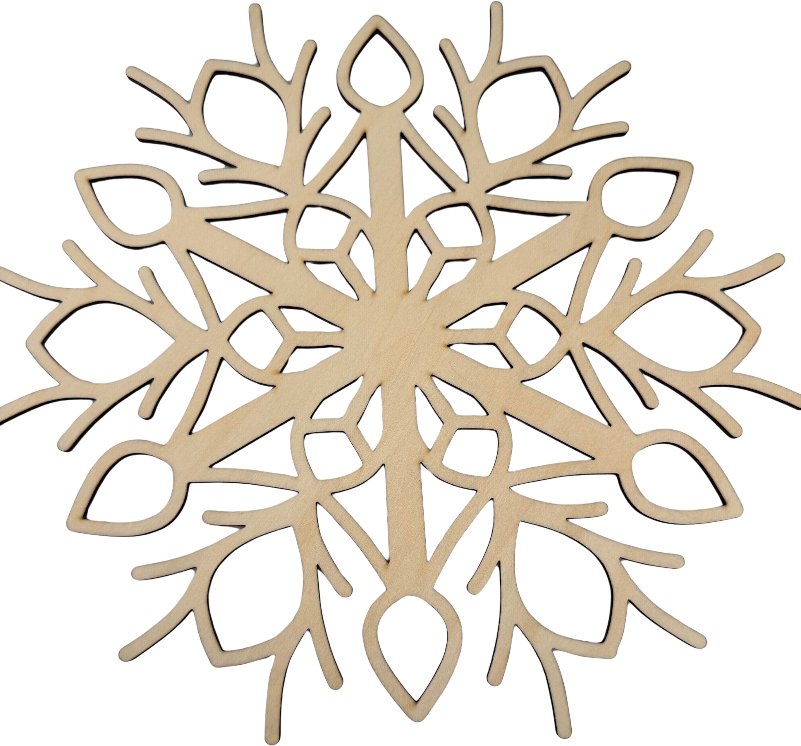 Lawn and Pets Christmas Wood Snow Flakes Design 55