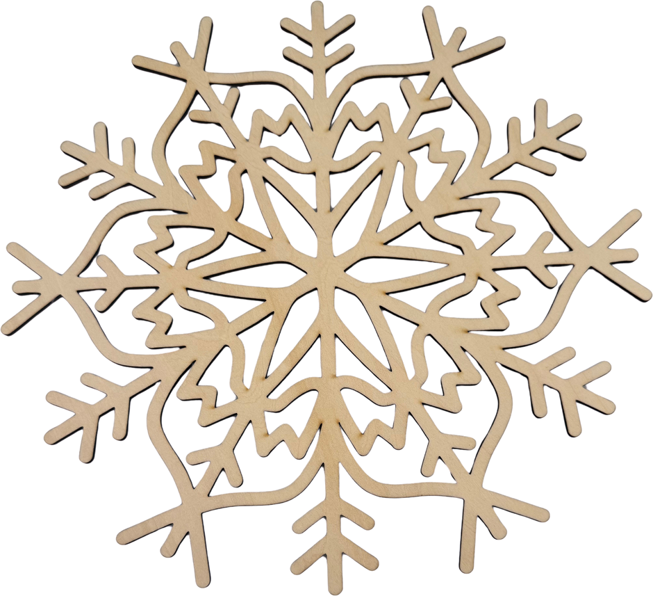 Lawn and Pets Christmas Wood Snow Flakes Design 56