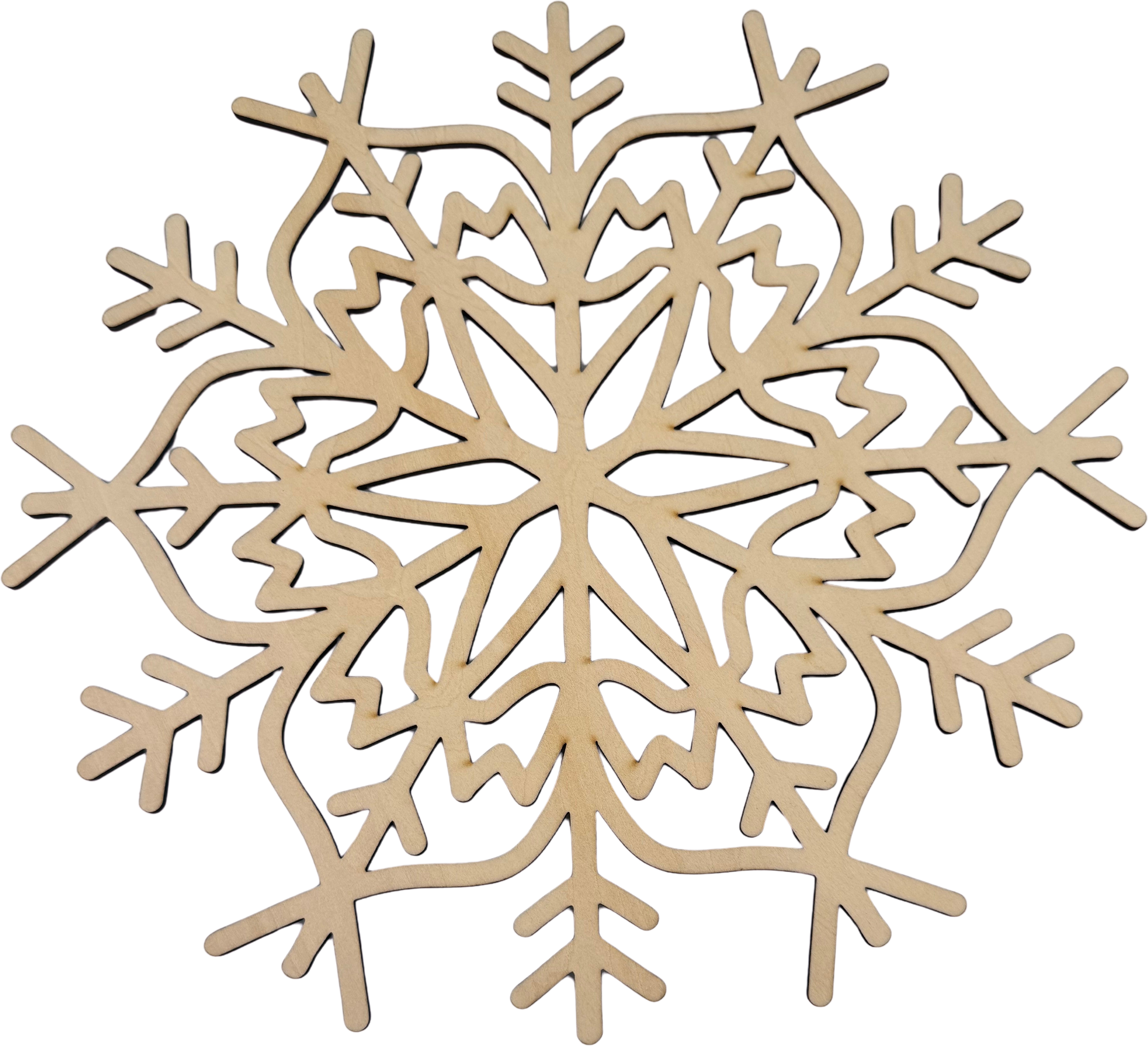 Lawn and Pets Christmas Wood Snow Flakes Design 56