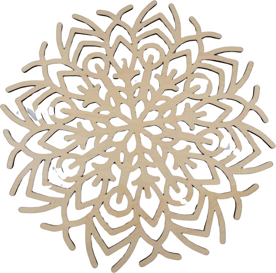 Lawn and Pets Christmas Wood Snow Flakes Design 58