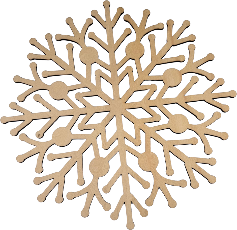 Lawn and Pets Christmas Wood Snow Flakes Design 59