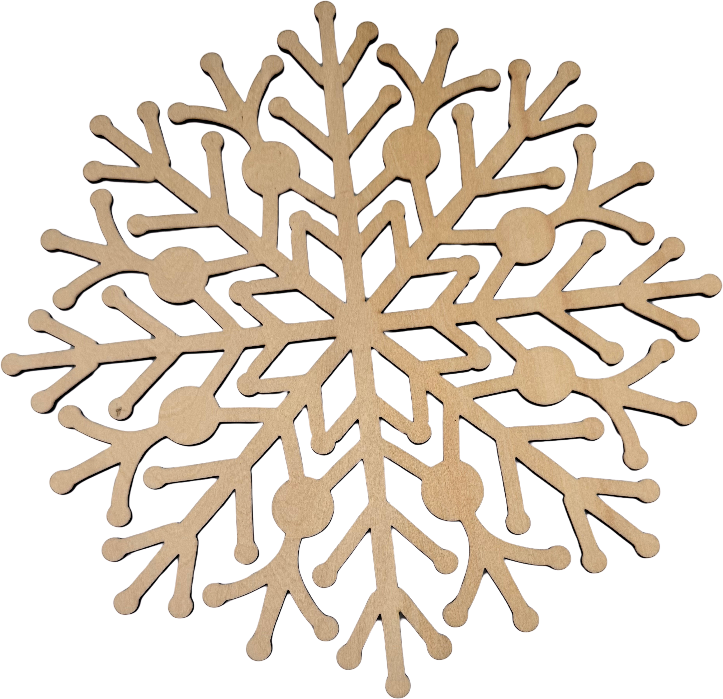 Lawn and Pets Christmas Wood Snow Flakes Design 59