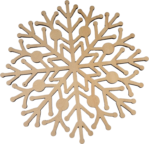 Lawn and Pets Christmas Wood Snow Flakes Design 59