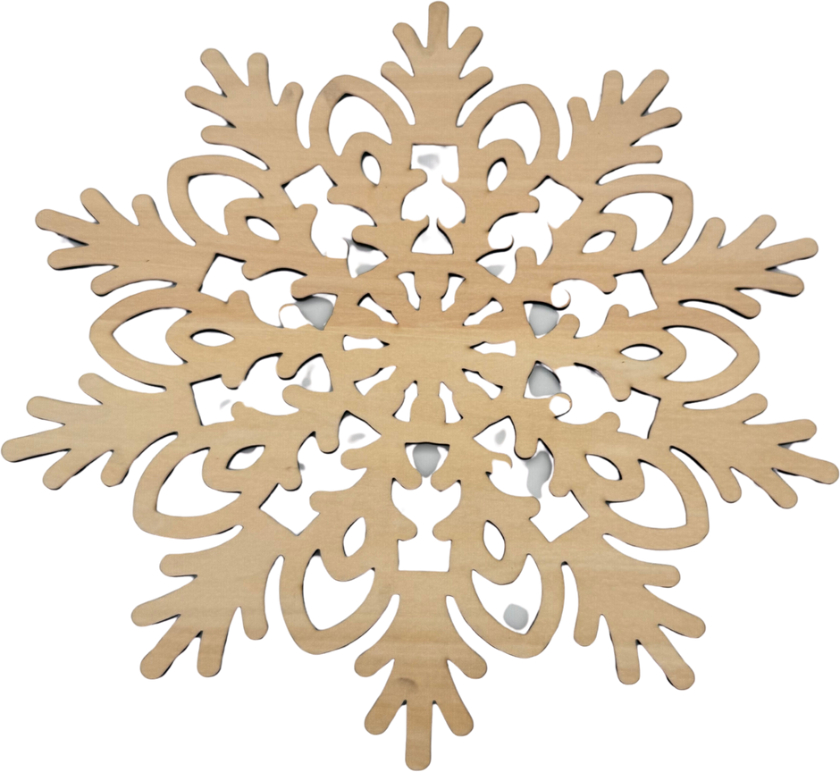 Lawn and Pets Christmas Wood Snow Flakes Design 60