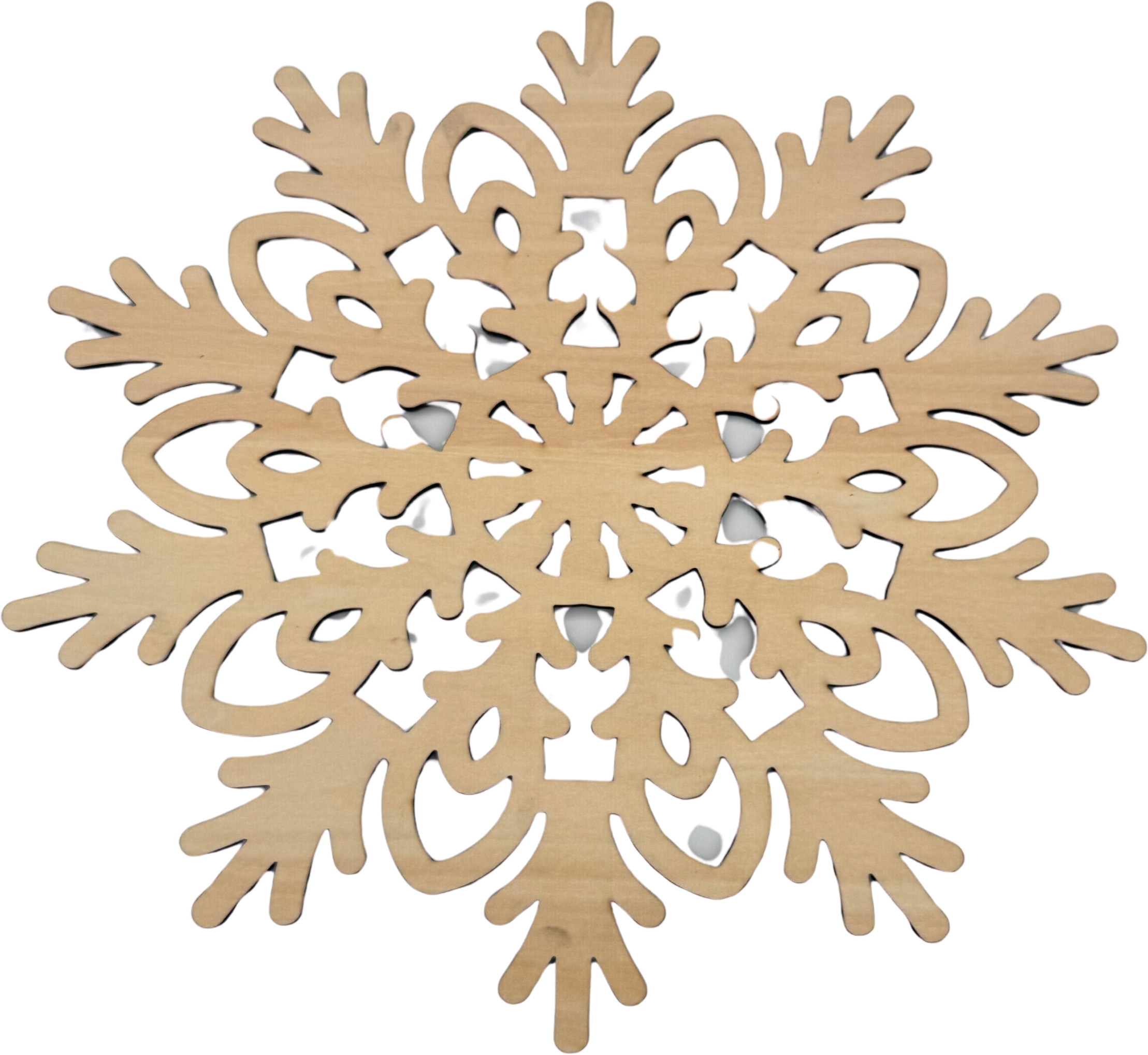 Lawn and Pets Christmas Wood Snow Flakes Design 60