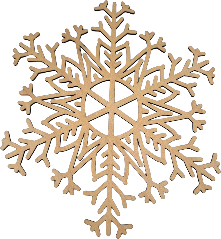 Lawn and Pets Christmas Wood Snow Flakes Design 64