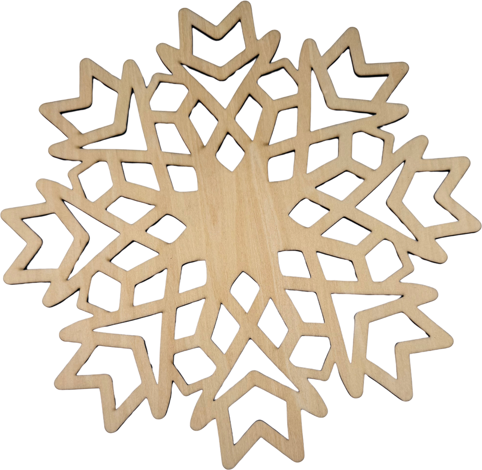 Lawn and Pets Christmas Wood Snow Flakes Design 65