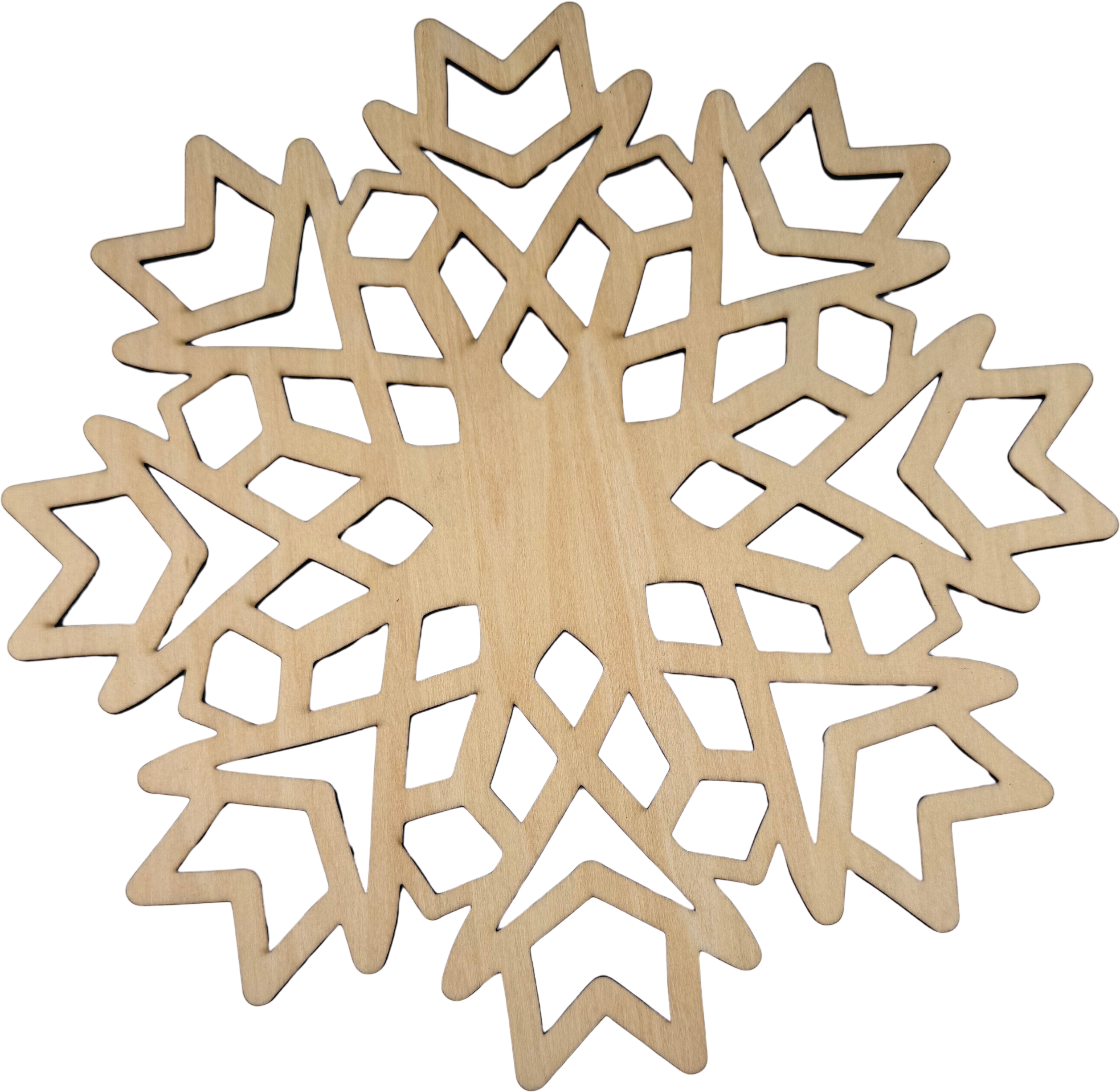 Lawn and Pets Christmas Wood Snow Flakes Design 65