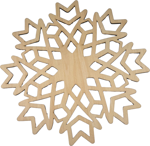 Lawn and Pets Christmas Wood Snow Flakes Design 65