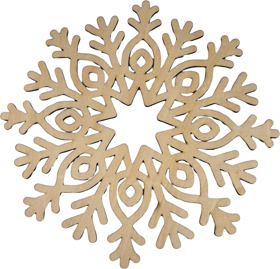 Lawn and Pets Christmas Wood Snow Flakes Design 66