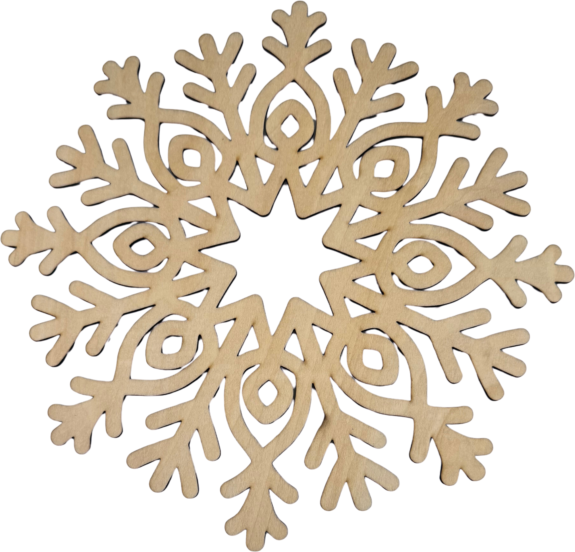 Lawn and Pets Christmas Wood Snow Flakes Design 66