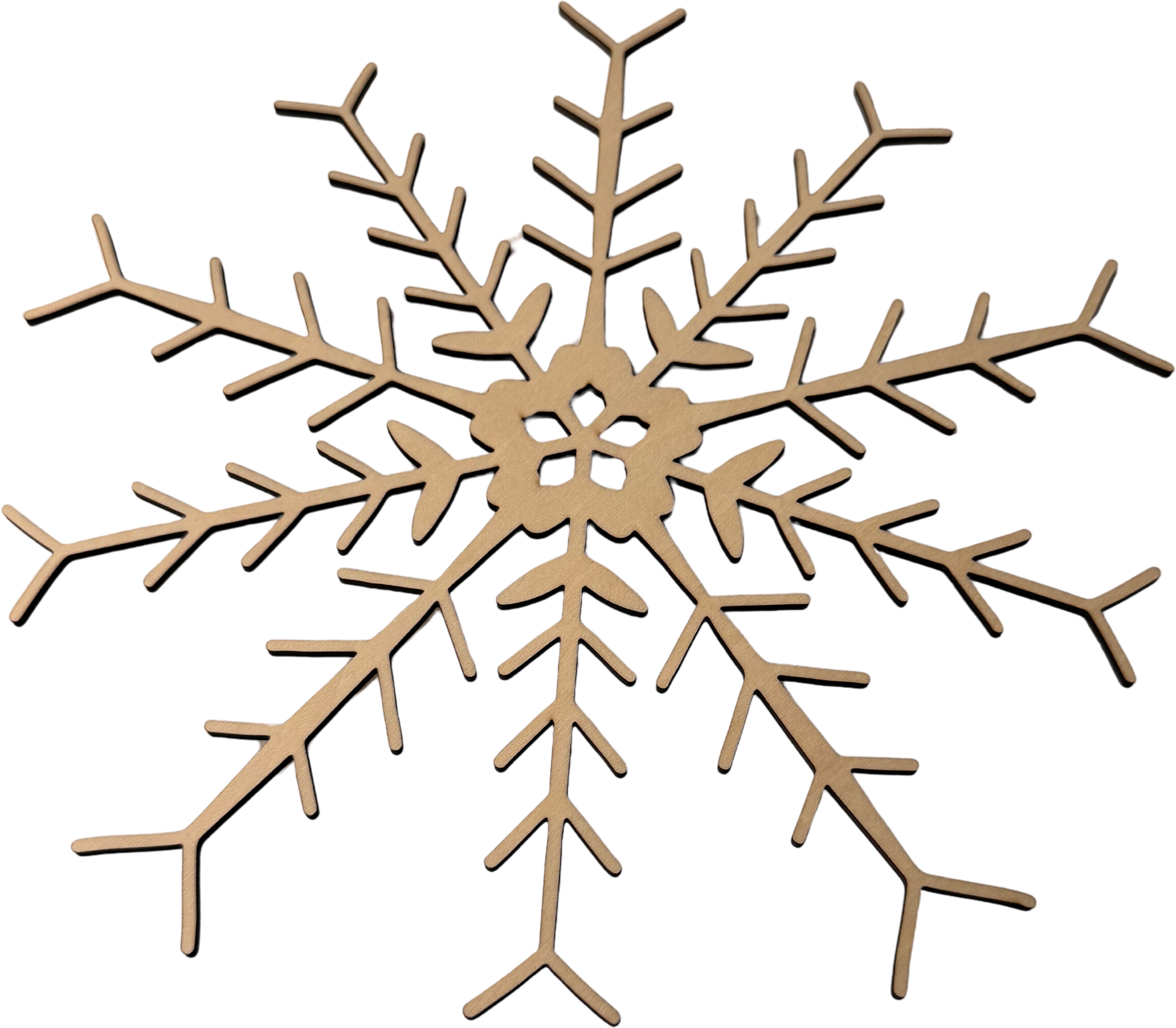 Lawn and Pets Christmas Wood Snow Flakes Design 06