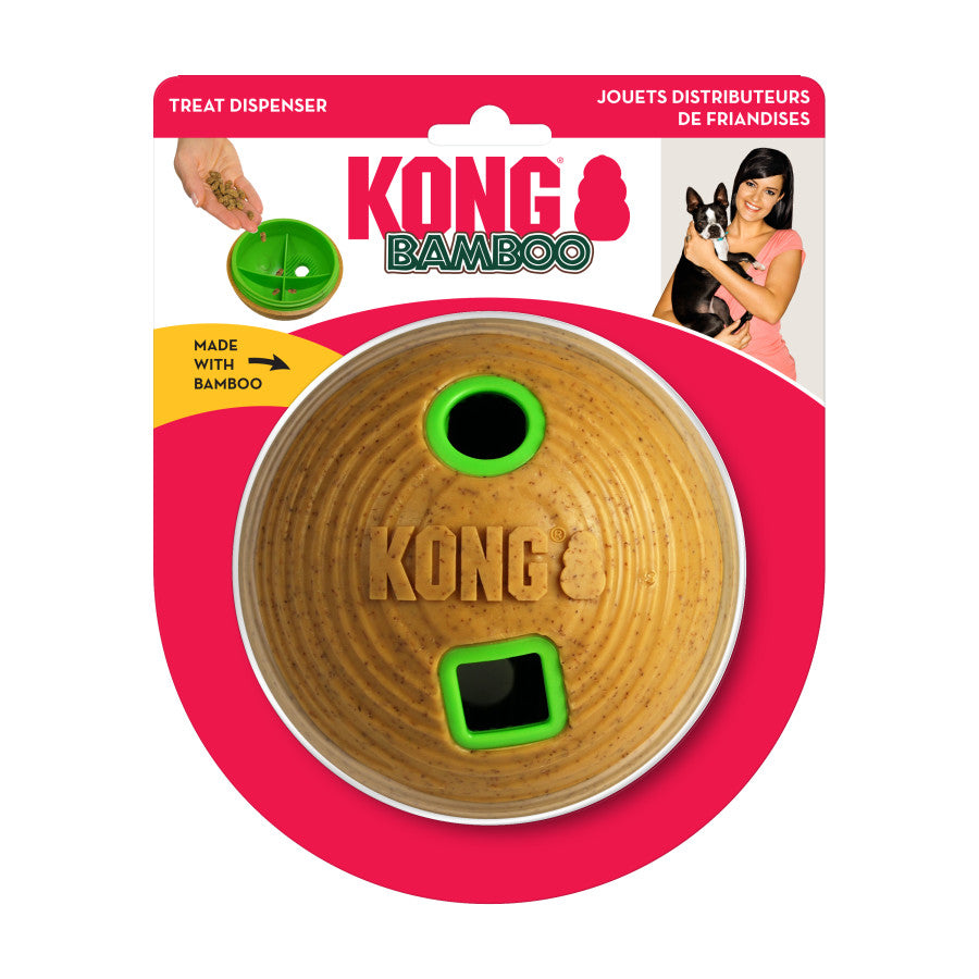 KONG Bamboo Treat Dispenser Ball Dog Toy