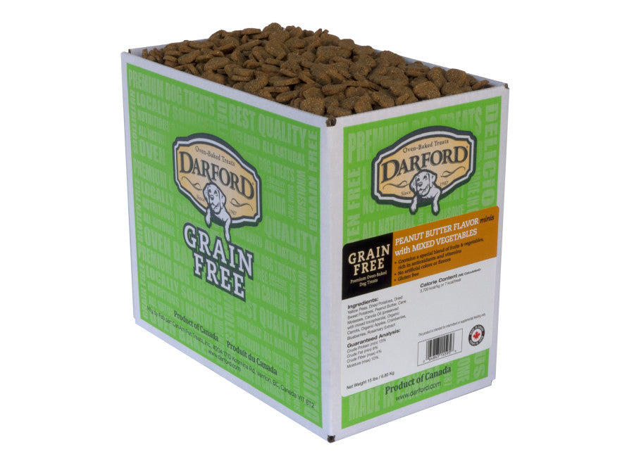 Darford Oven Baked Grain Free Dog Treats Peanut Butter with Mixed Veggies