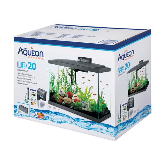 Aqueon Aquarium Fish Tank Starter Kit with LED Lighting