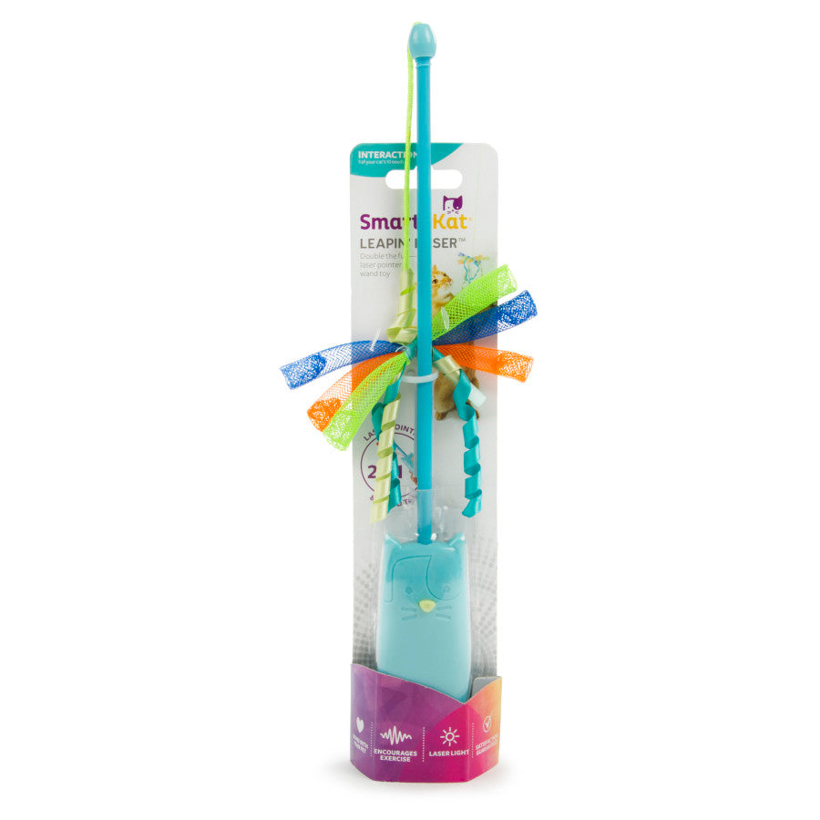 SmartyKat Leapin Laser 2 in 1 Laser and Wand Cat Toy