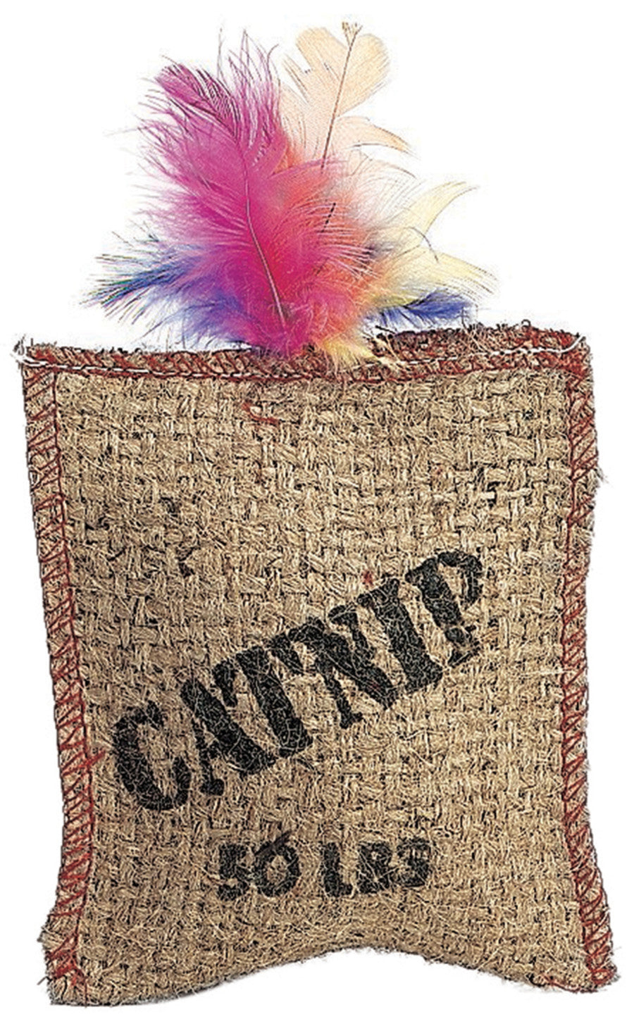 Spot Jute & Feather Sack Cat Toy with Catnip