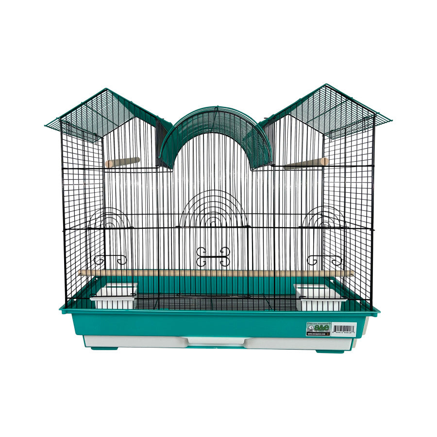 A & E Cages Happy Beaks 2-Tone Triple Top Bird Cage