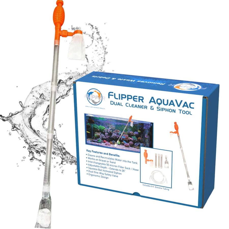 Flipper Cleaner Aquavac Dual Cleaner & Siphon Tool