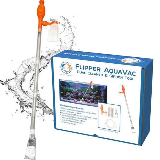 Flipper Cleaner Aquavac Dual Cleaner & Siphon Tool