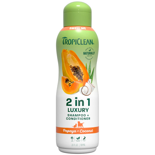 TropiClean 2-in-1 Luxury Shampoo and Conditioner.