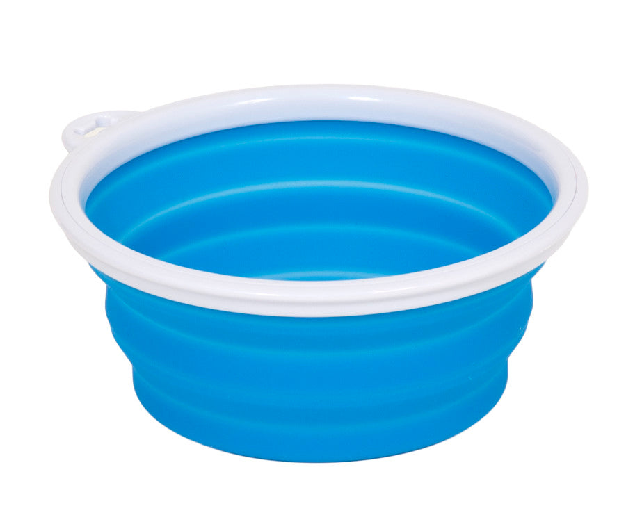 Bamboo Silicone Travel Dog Bowl