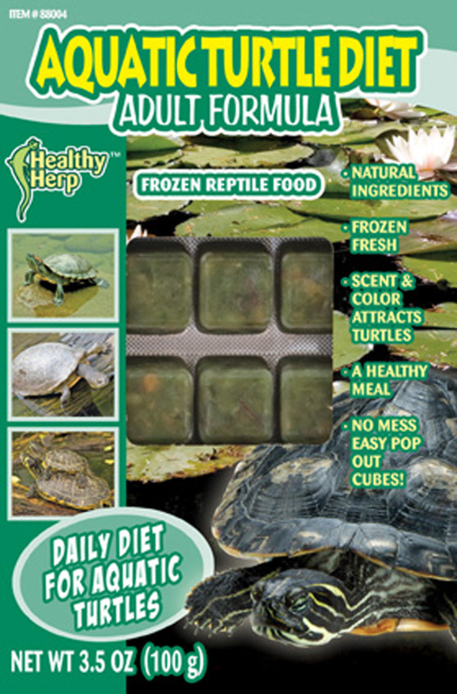 Healthy Herp Aquatic Turtle Diet Adult Formula Frozen Reptile Food