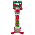 KONG Holiday Shakers Luvs Argyle Reindeer Dog Toy