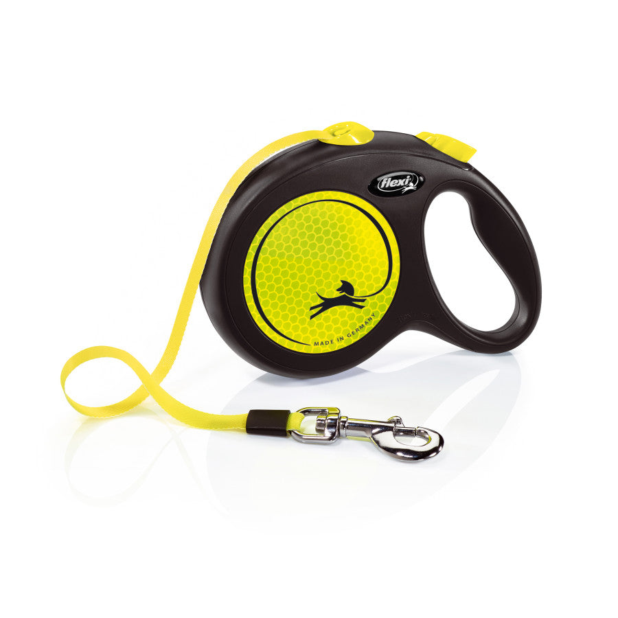 Flexi Classic Retractible Neon Reflective Tape Leash