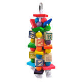 A & E Cages Happy Beaks The ABC Blocks Bird Toy