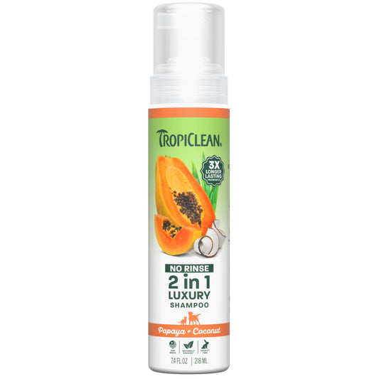 TropiClean No Rinse 2-in-1 Luxury Shampoo - 7.4 fl oz.