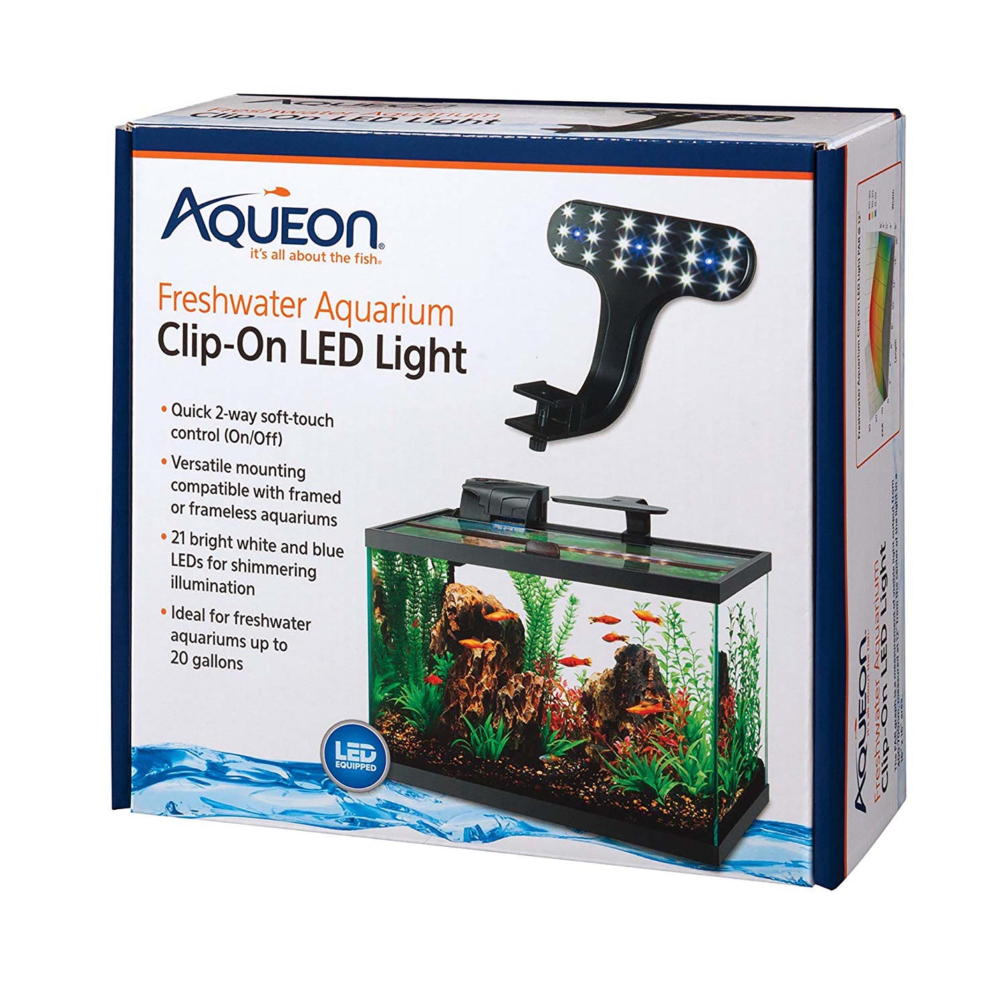 Aqueon Freshwater Aquarium Clip-On LED Light - 1ea/One Size