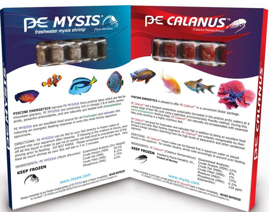 Piscine Energetics Mysis and Calanus Frozen Fish Food