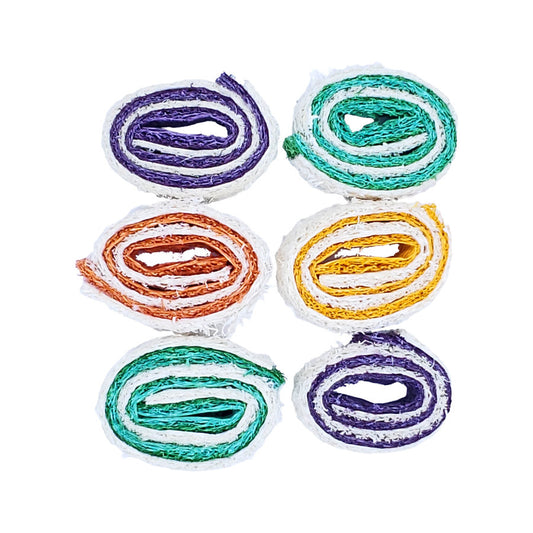 A & E Cages Nibbles Loofah Roll-Ups Chew Small Animal Chew Toy