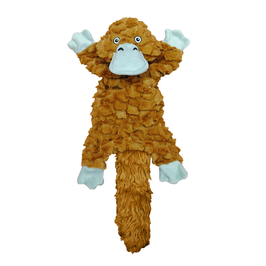 Jolly Pet Fat Tail Stuffed Platypus Dog Toy