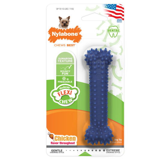 Nylabone Flexi Chew Gumabone Textured Dental Bone Dog Chew Toy
