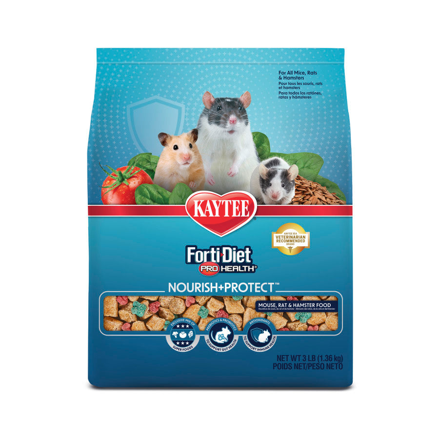 Kaytee Forti-Diet Pro Health Nourish+Protect Mouse, Rat & Hamster Food