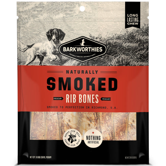 Barkworthies Smoked Rib Bones Dog Treat