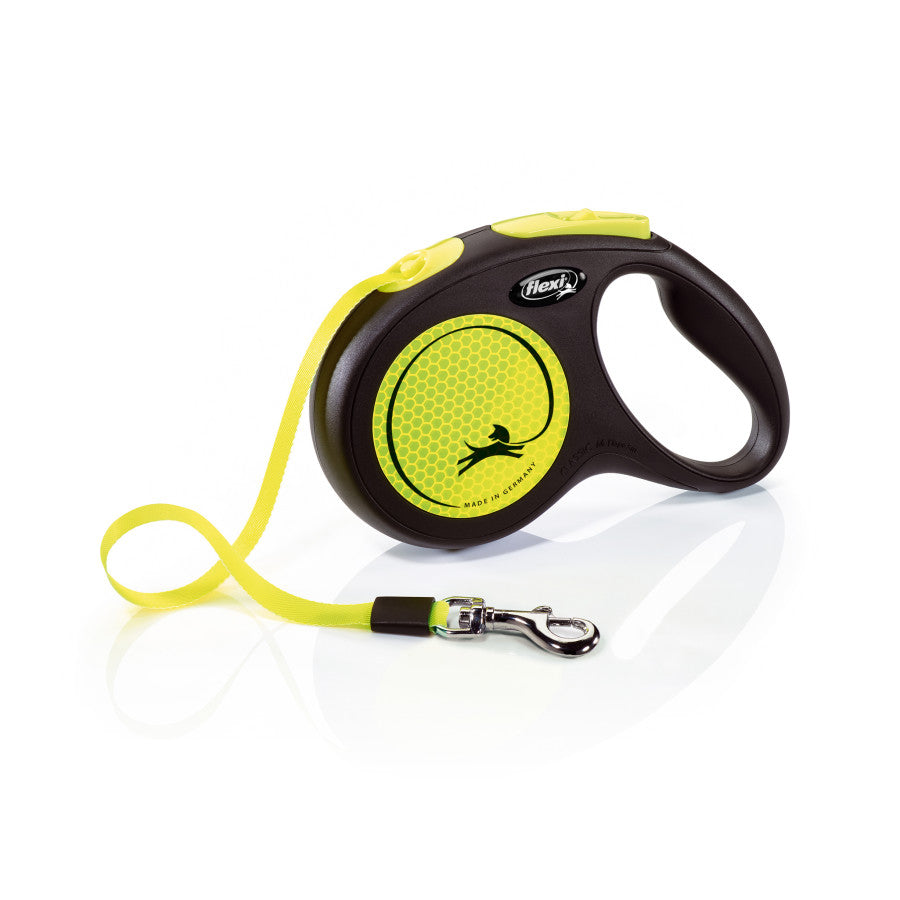 Flexi Classic Retractible Neon Reflective Tape Leash
