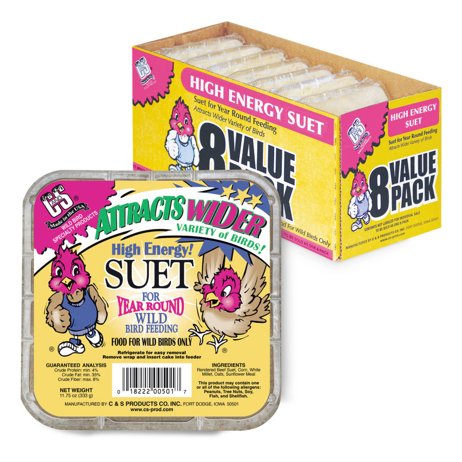 SPECIALS RESOURCES CONTACT US MY ACCOUNT Bird Pet and Wild Bird Food Suet Customer View Printable View C&S High Energy Suet Treat 1ea C&S High Energy Suet Treat