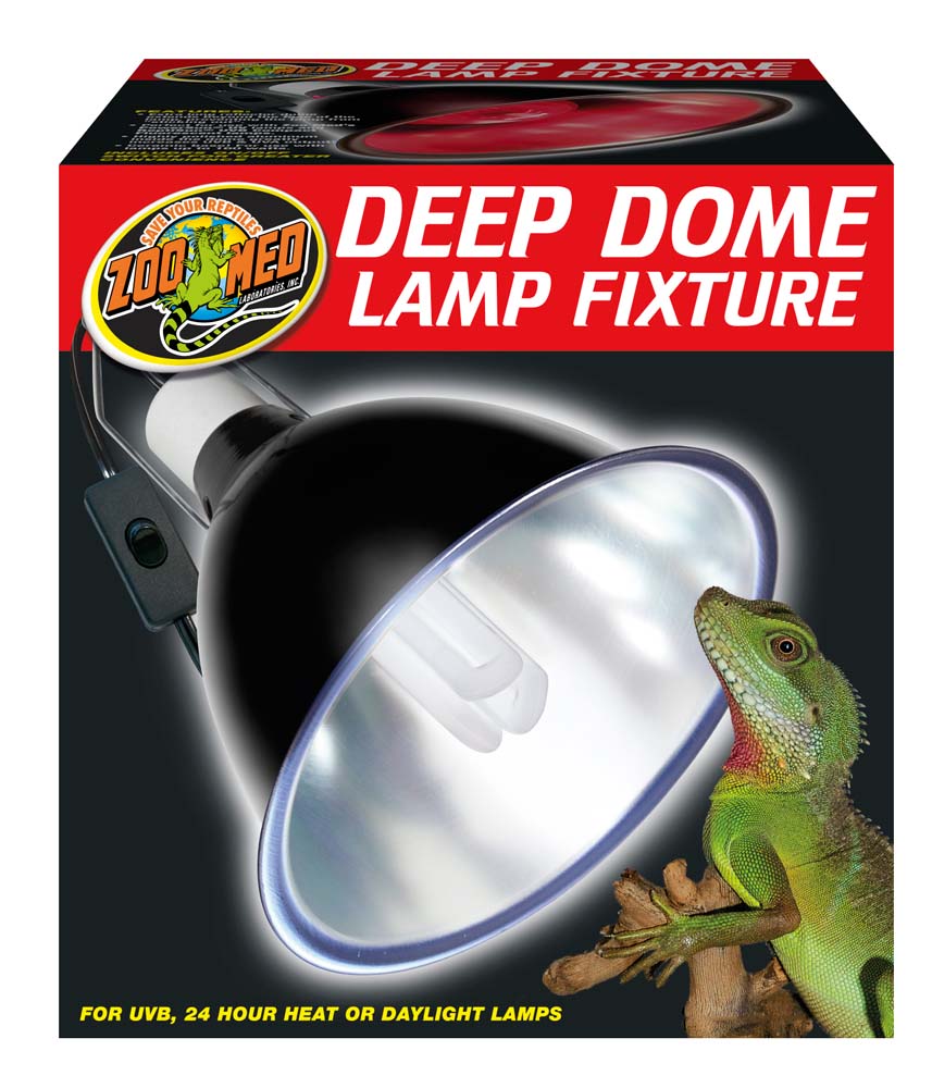 Zoo Med Deep Dome Lamp Fixture - Black, 1ea/8.5 in