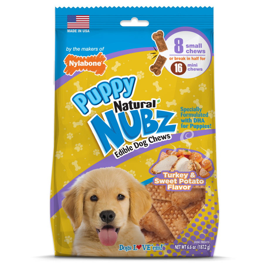 Nylabone Nubz Turkey & Sweet Potato Puppy Chew Treats