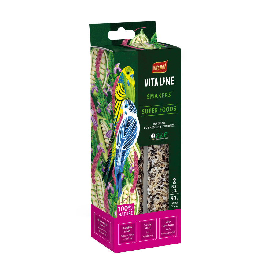 A & E Cages Vitapol Vita Line Smakers Super Foods for Small/Medium Size Birds